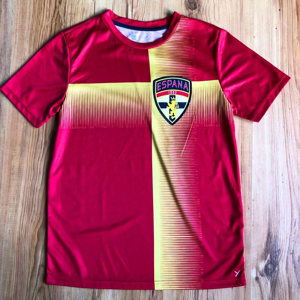 NEW Xersion Espana Soccer Shirt XL Red Boy’s NWOT